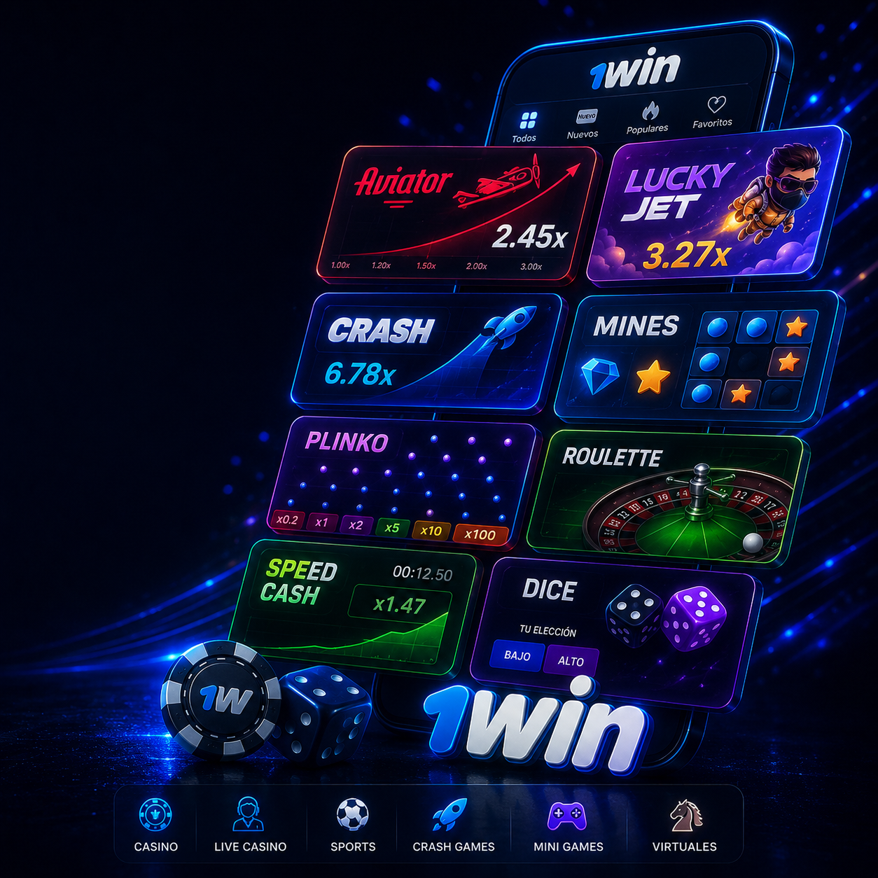 1win mejores juegos